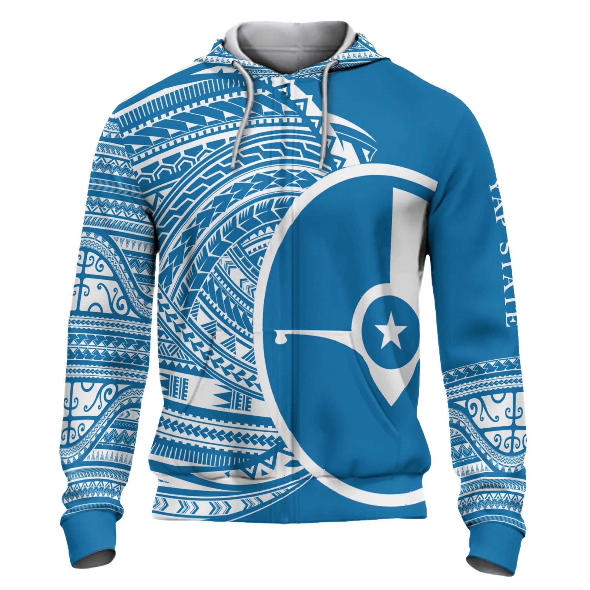 Yap Hoodie - Micronesia Patterns With Coat Of Arms