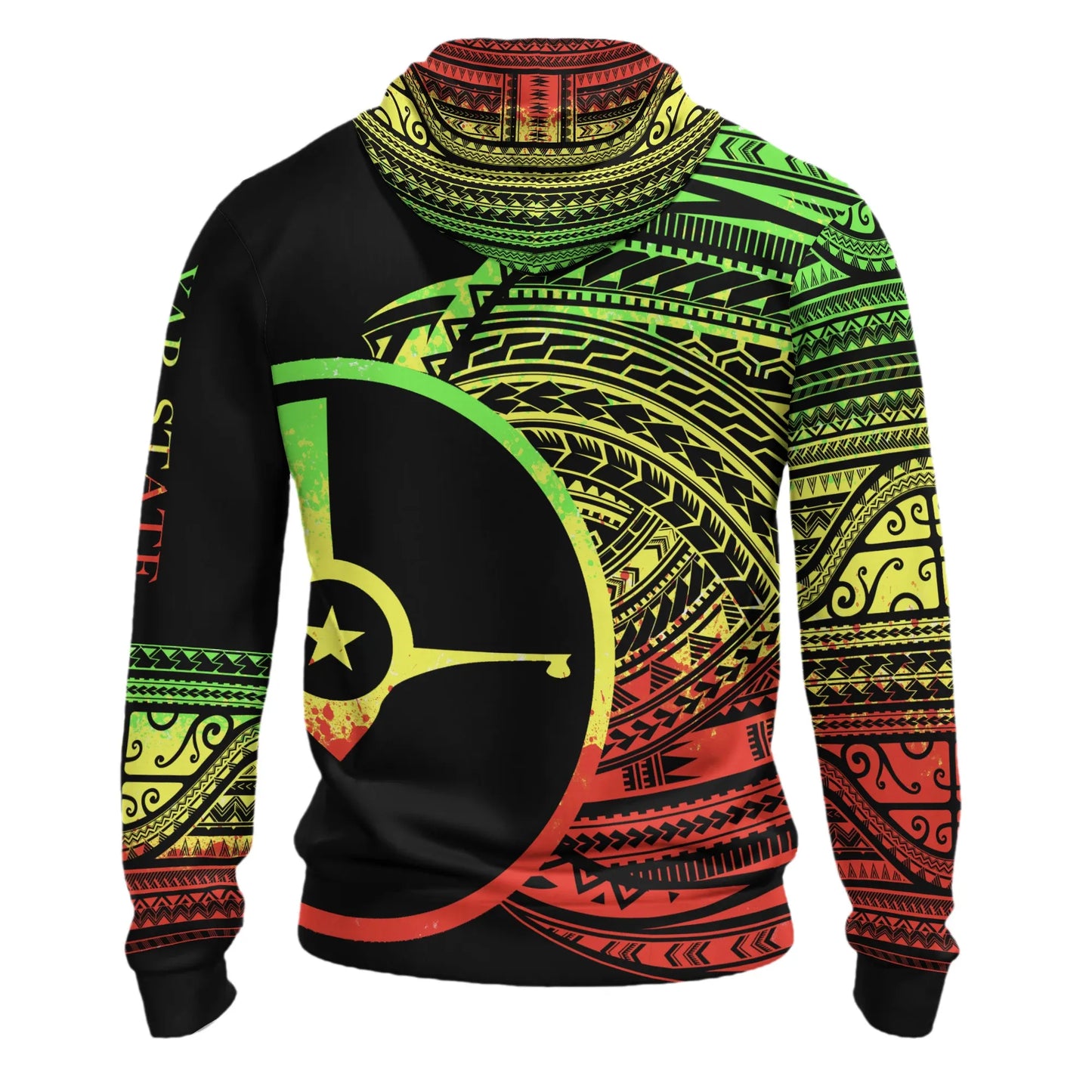 Yap Hoodie - Micronesia Reggae Patterns With Coat Of Arms