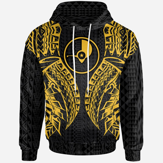 Yap Hoodie - Micronesian Lion Head Gold Style