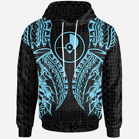 Yap Hoodie - Micronesian Lion Head Neon Style
