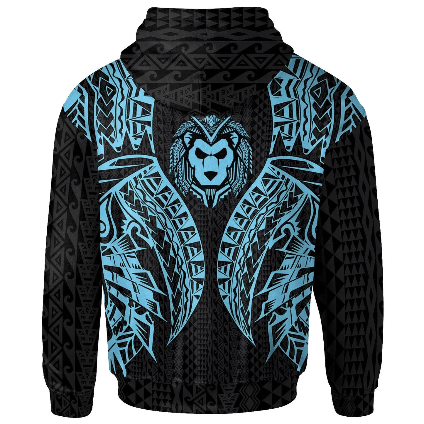 Yap Hoodie - Micronesian Lion Head Neon Style