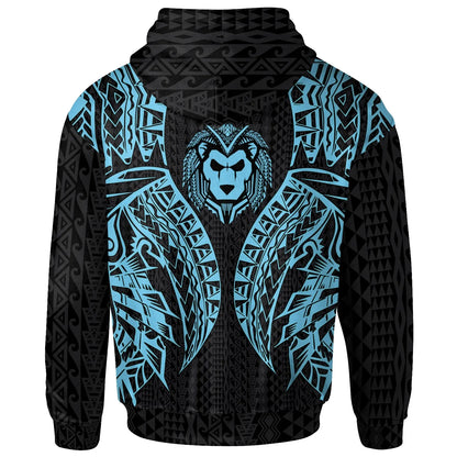 Yap Hoodie - Micronesian Lion Head Neon Style