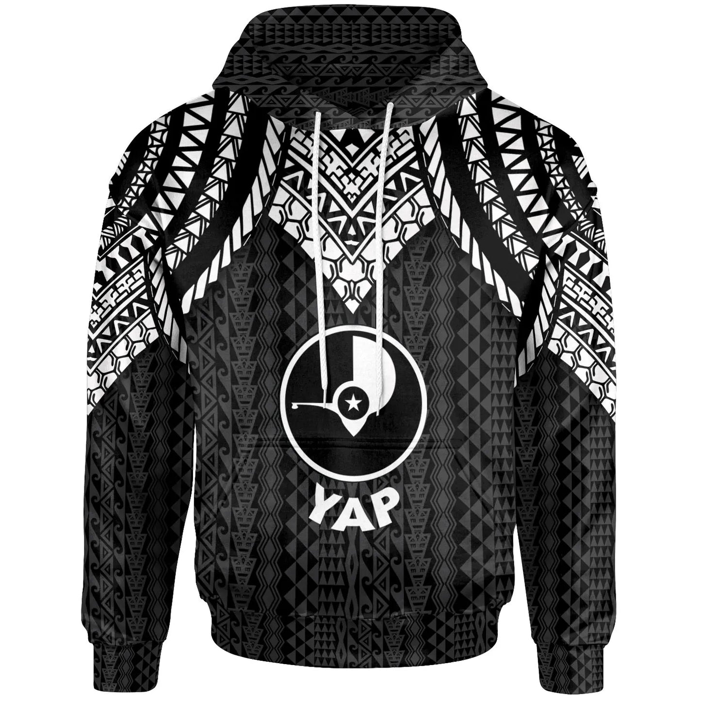 Yap Hoodie - Polynesian Armor Style Black