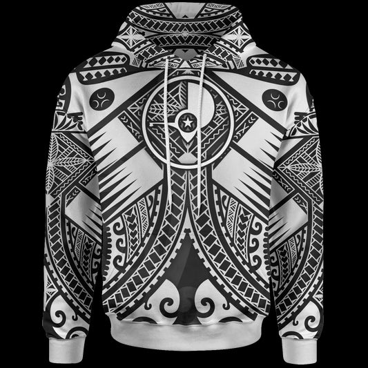 YAP Hoodie - White Seal with Polynesian Tattoo