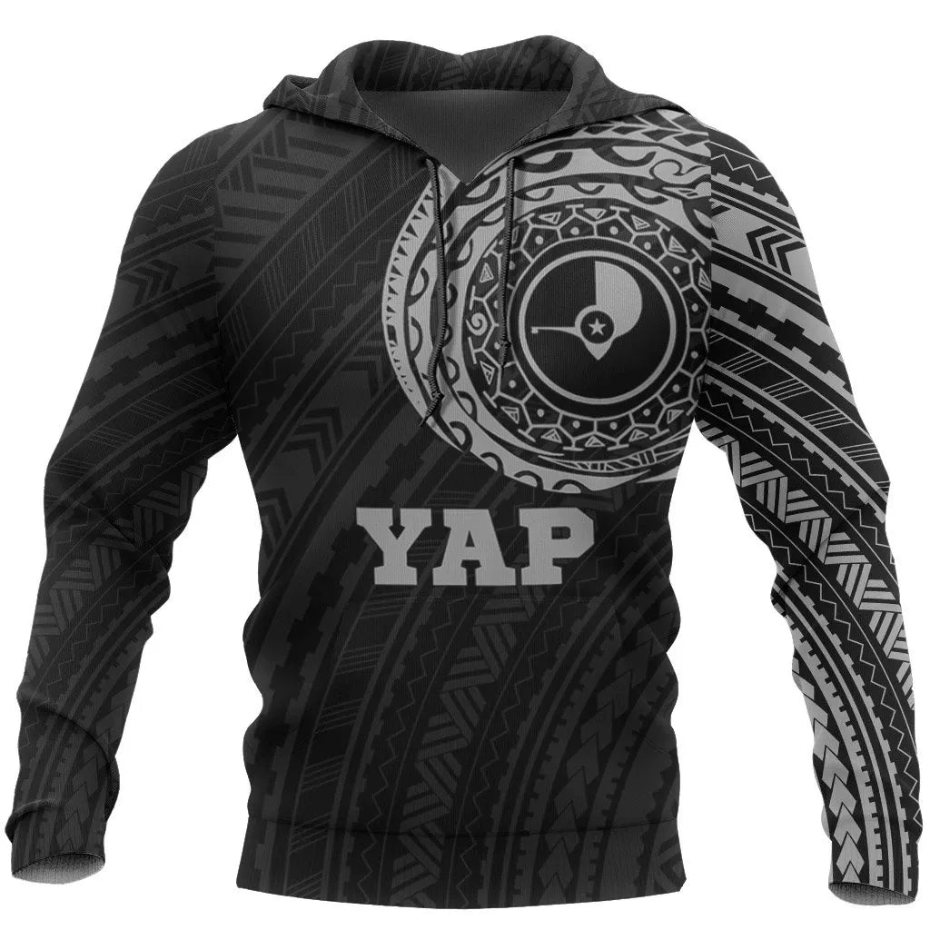 Yap Hoodie - Yap Flag Polynesian Tattoo Style Special