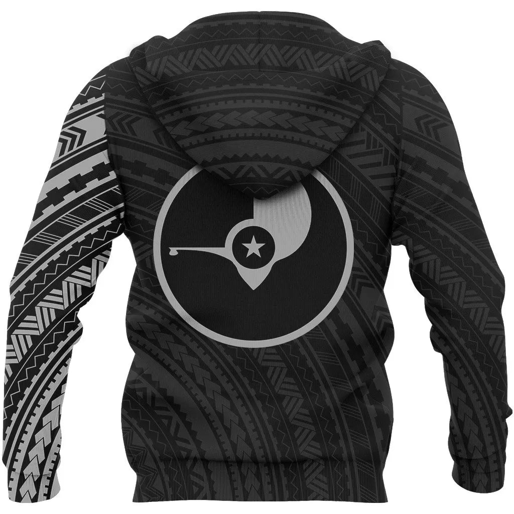 Yap Hoodie - Yap Flag Polynesian Tattoo Style Special