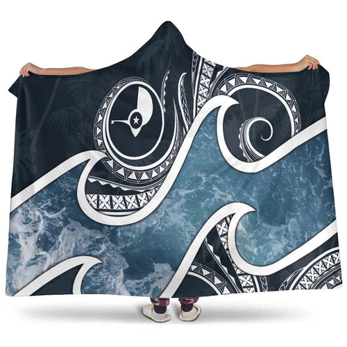 Yap Islands Polynesian Hooded Blanket - Ocean Style