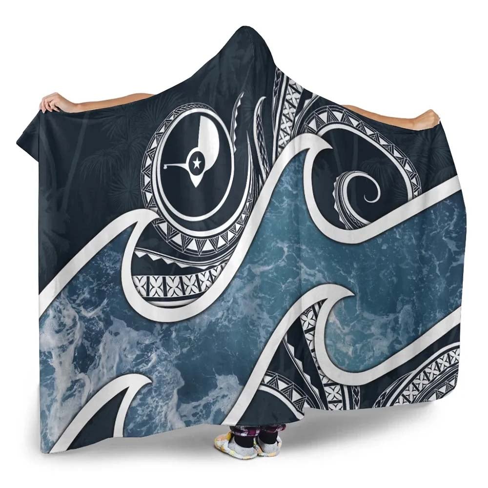 Yap Islands Polynesian Hooded Blanket - Ocean Style