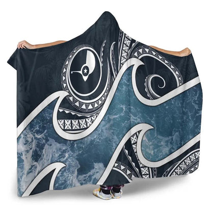 Yap Islands Polynesian Hooded Blanket - Ocean Style