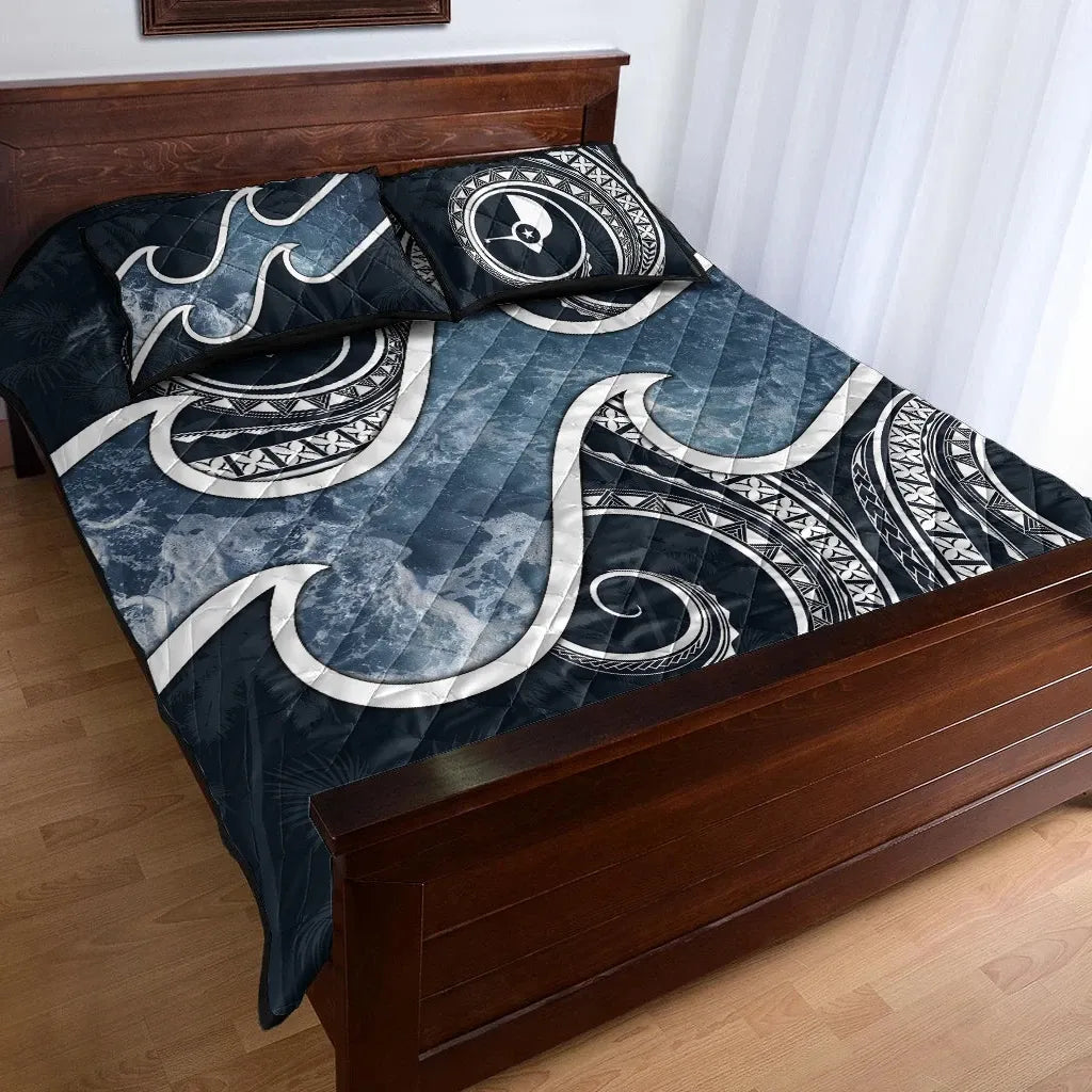 Yap Islands Polynesian Quilt Bed Set - Ocean Style