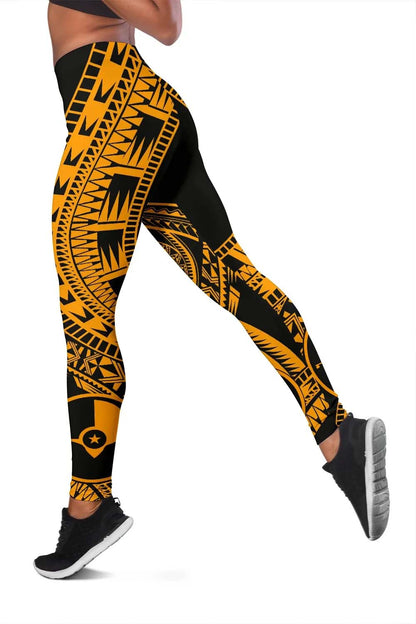 Yap Legging Polynesian Pattern Gold