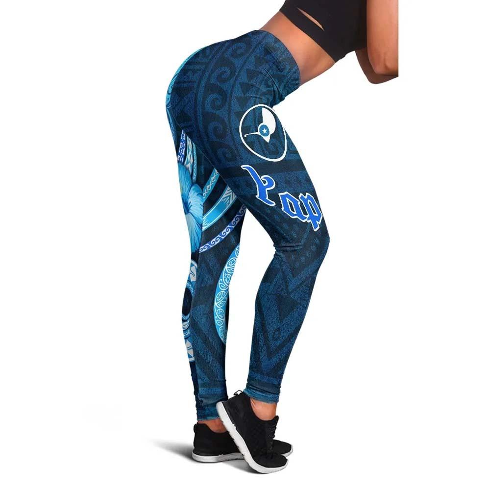 Cook Islands Polynesian Legging - Green Turtle