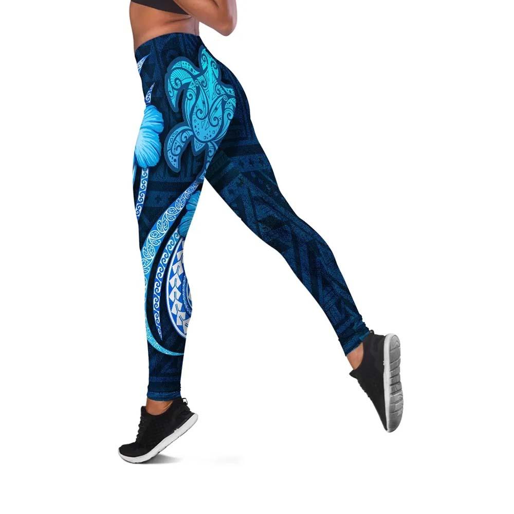 Yap Legging - Turtle and Tribal Tattoo Of Polynesian