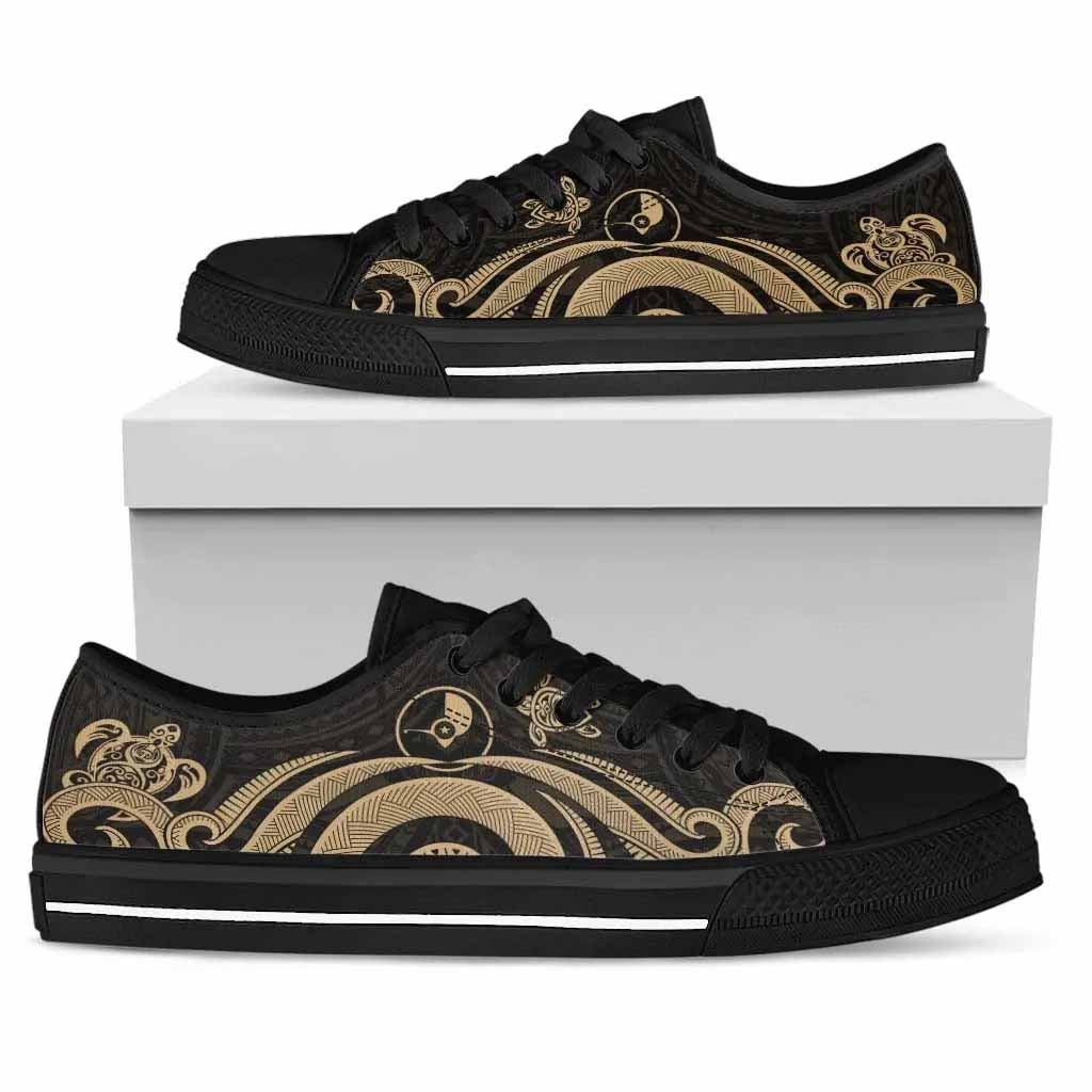 Yap Low Top Canvas Shoes - Gold Tentacle Turtle