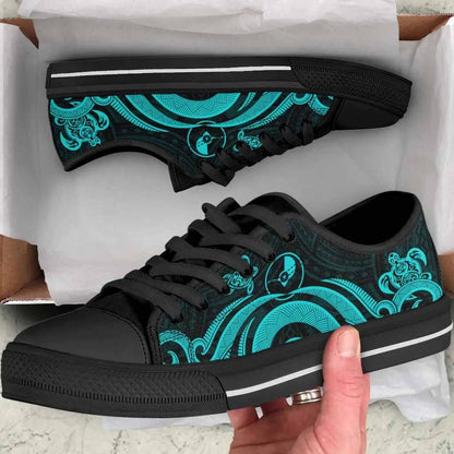 Yap Low Top Canvas Shoes - Turquoise Tentacle Turtle