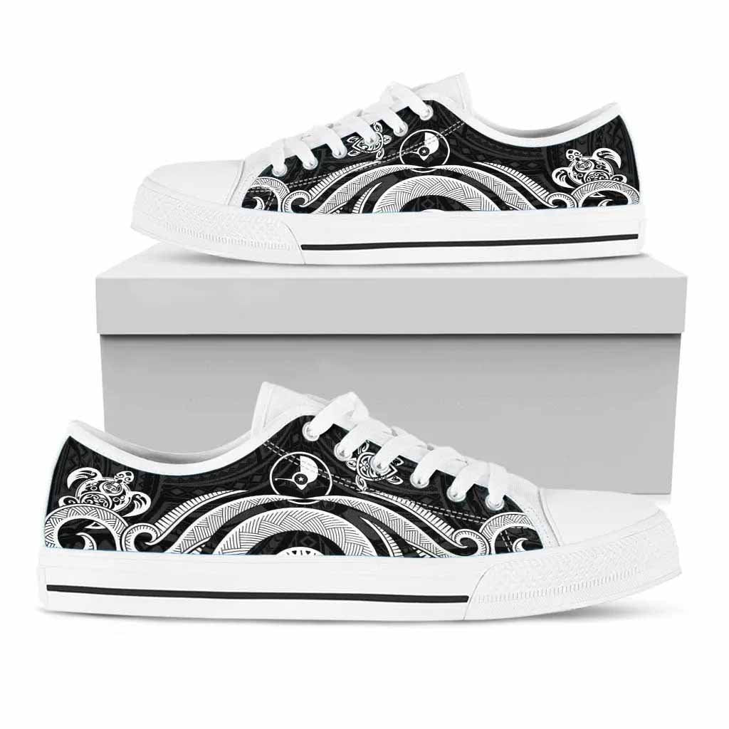 Yap Low Top Canvas Shoes - White Tentacle Turtle