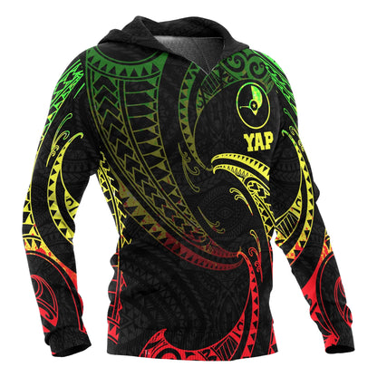 Yap Micronesia ll Over Hoodie - Reggae Tribal Wave