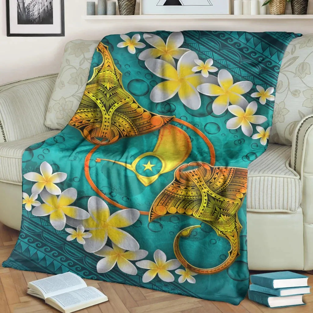 Yap Micronesia Blanket - Manta Ray Ocean