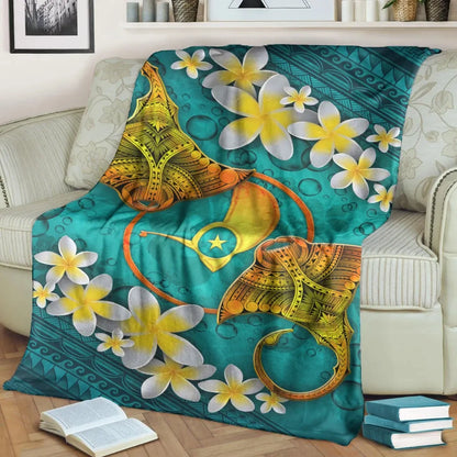 Yap Micronesia Blanket - Manta Ray Ocean