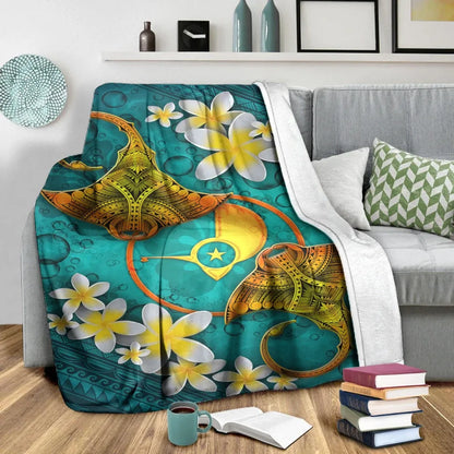 Yap Micronesia Blanket - Manta Ray Ocean