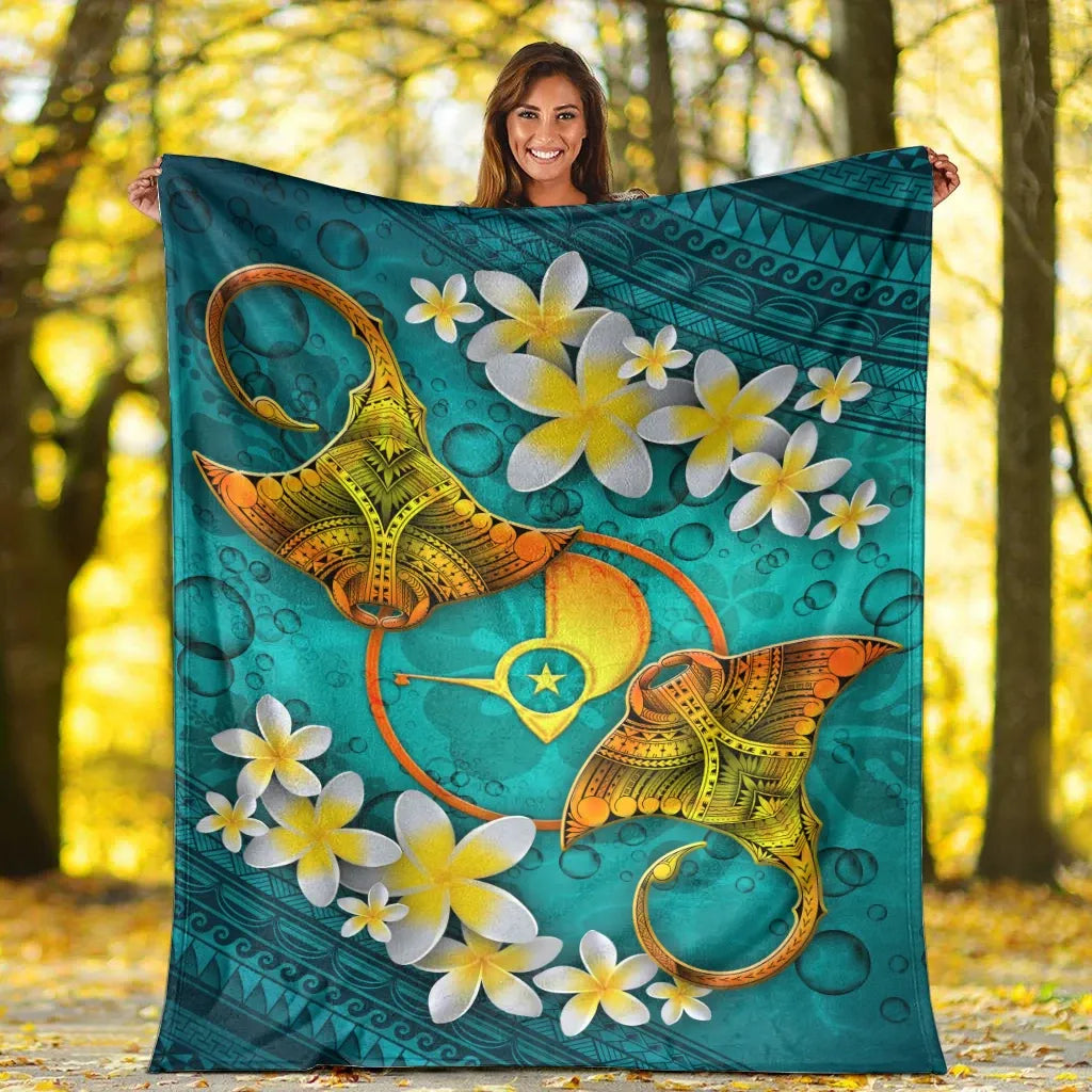 Yap Micronesia Blanket - Manta Ray Ocean