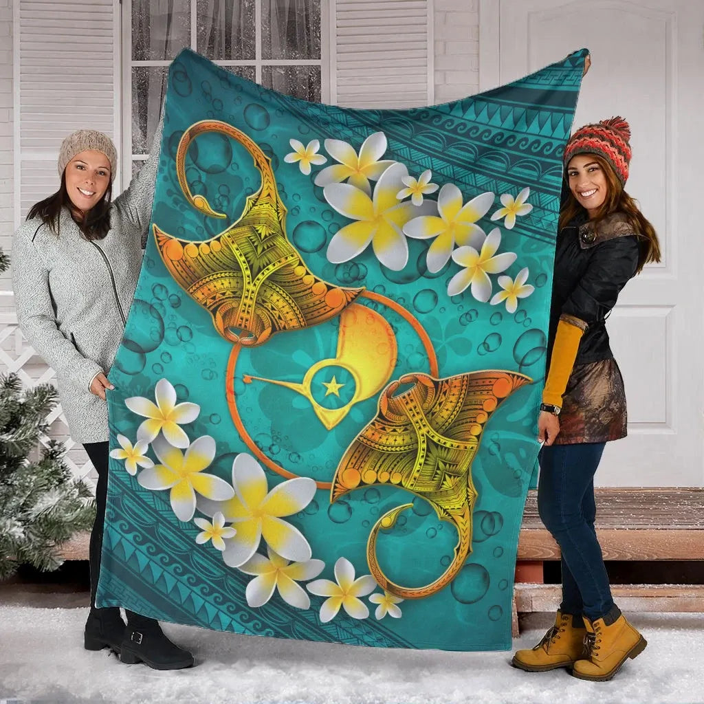 Yap Micronesia Blanket - Manta Ray Ocean