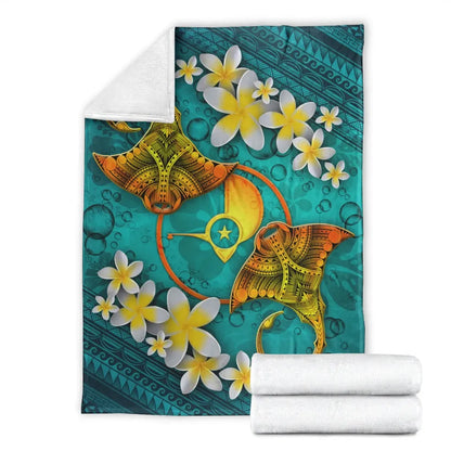 Yap Micronesia Blanket - Manta Ray Ocean