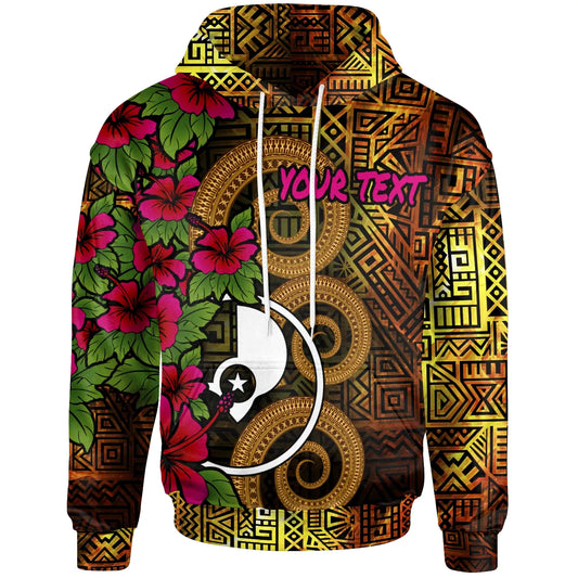 Yap Micronesia Custom Personalised Hoodie - Hibiscus Vintage