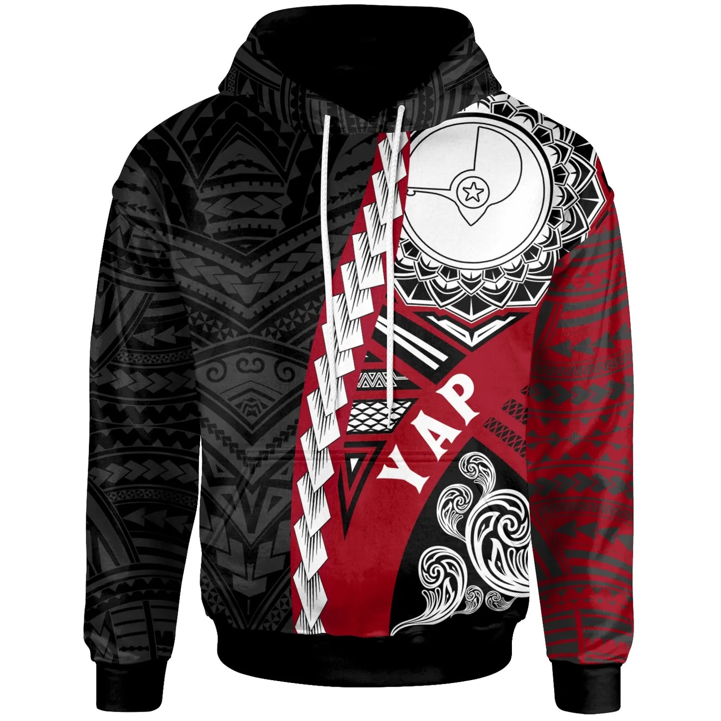 Yap Micronesia Polynesian Hoodie - Wave Tattoo