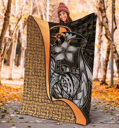 Yap Micronesia Premium Blanket Gold - Turtle With Hook