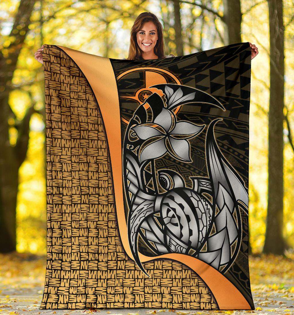 Yap Micronesia Premium Blanket Gold - Turtle With Hook