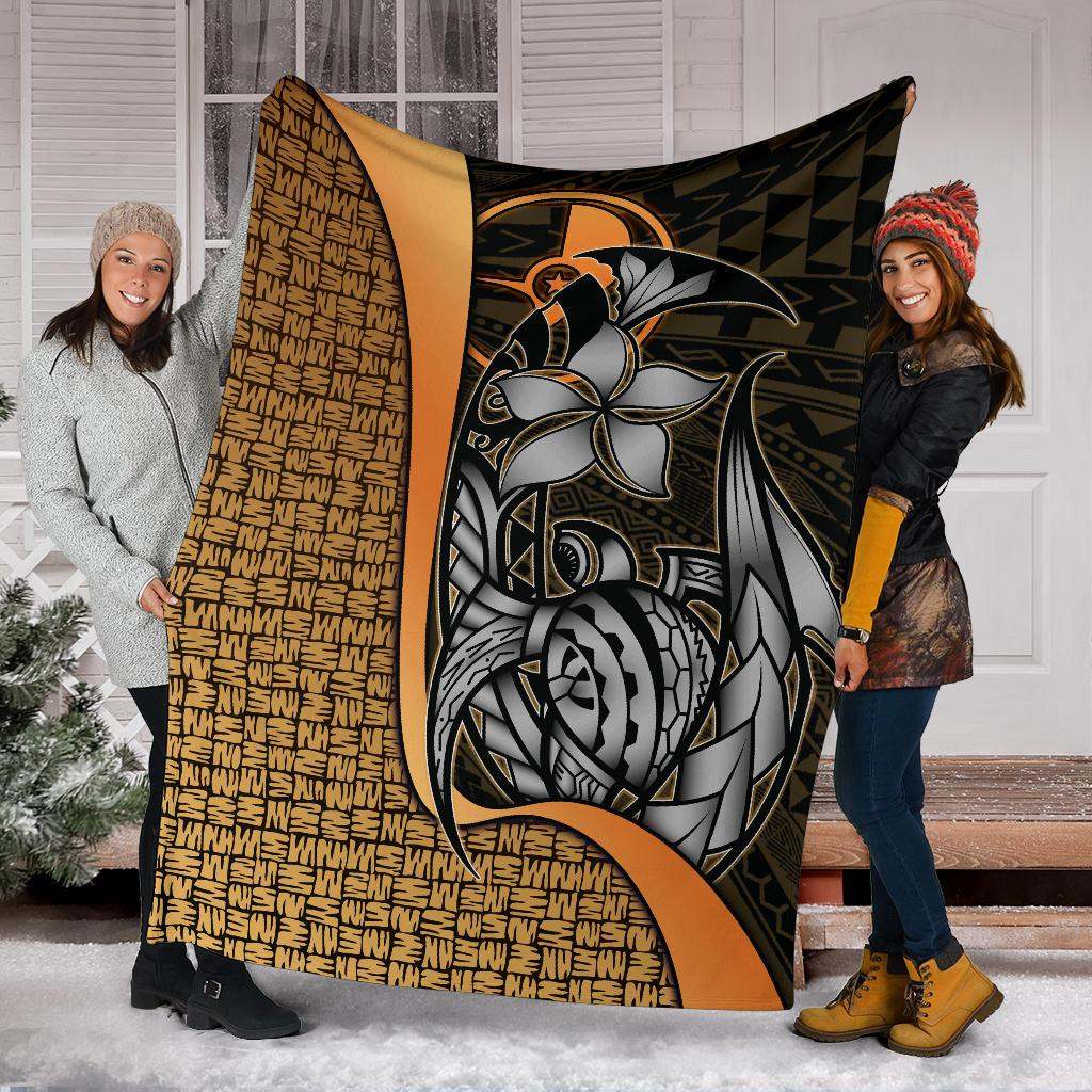 Yap Micronesia Premium Blanket Gold - Turtle With Hook