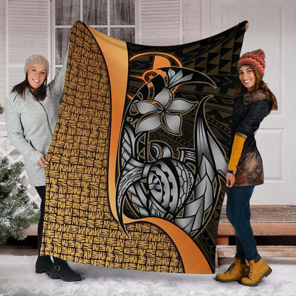 Yap Micronesia Premium Blanket Gold - Turtle With Hook