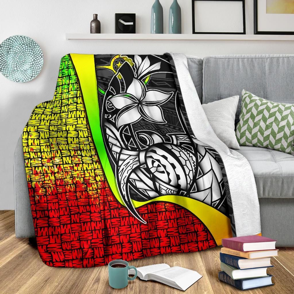 Yap Micronesia Premium Blanket Reggae - Turtle With Hook