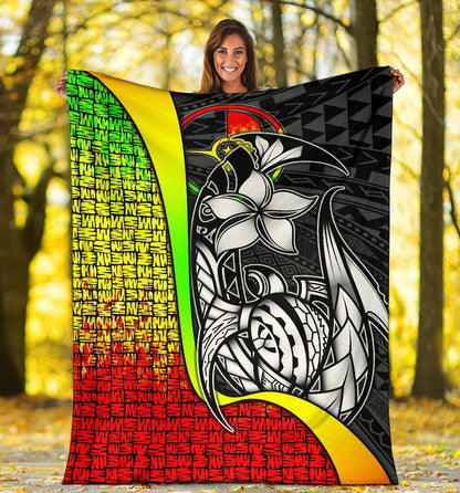 Yap Micronesia Premium Blanket Reggae - Turtle With Hook