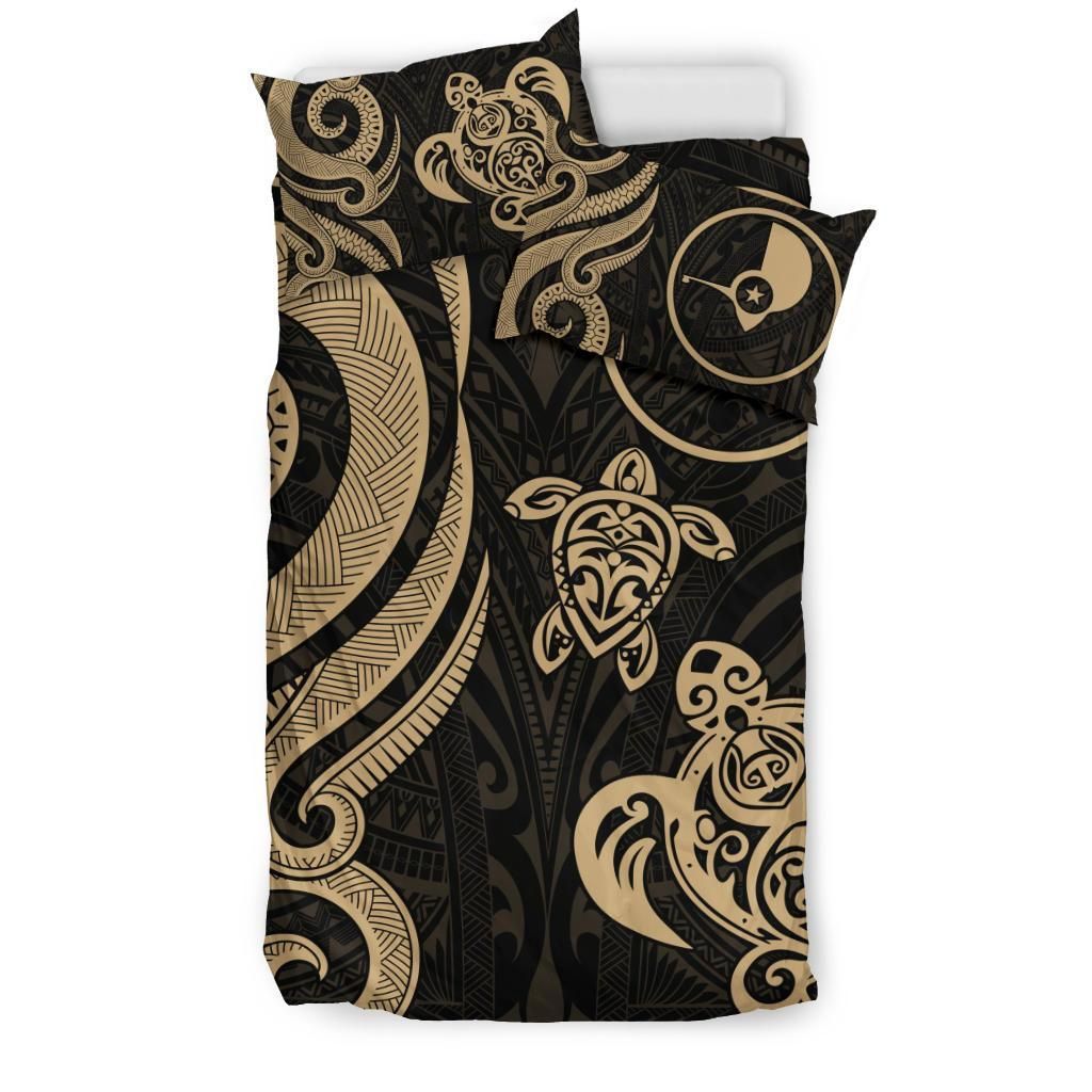Yap Micronesian Bedding Set - Gold Tentacle Turtle