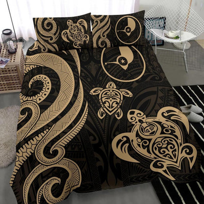 Yap Micronesian Bedding Set - Gold Tentacle Turtle