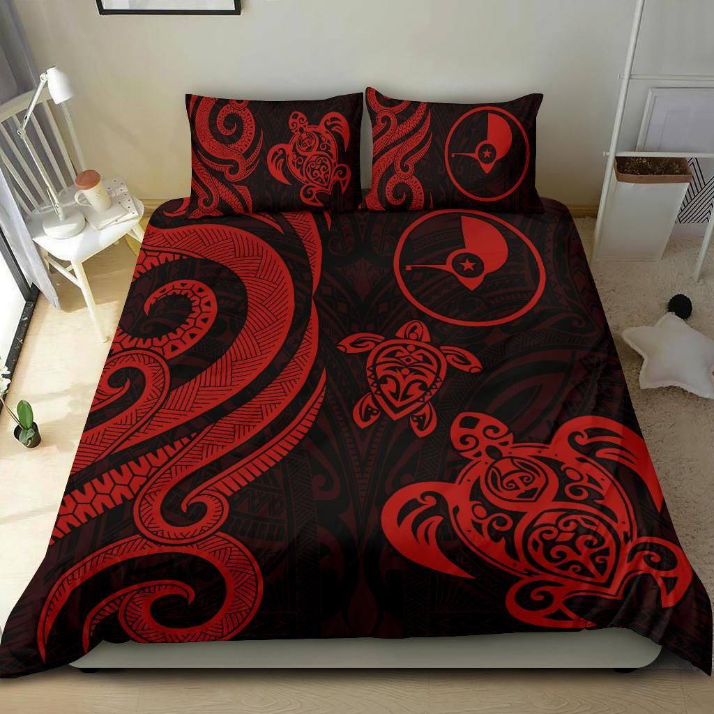 Yap Micronesian Bedding Set - Red Tentacle Turtle
