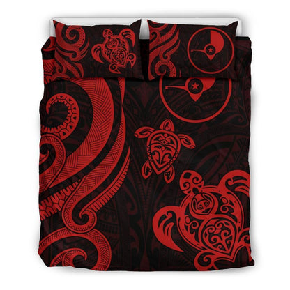 Yap Micronesian Bedding Set - Red Tentacle Turtle