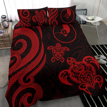 Yap Micronesian Bedding Set - Red Tentacle Turtle