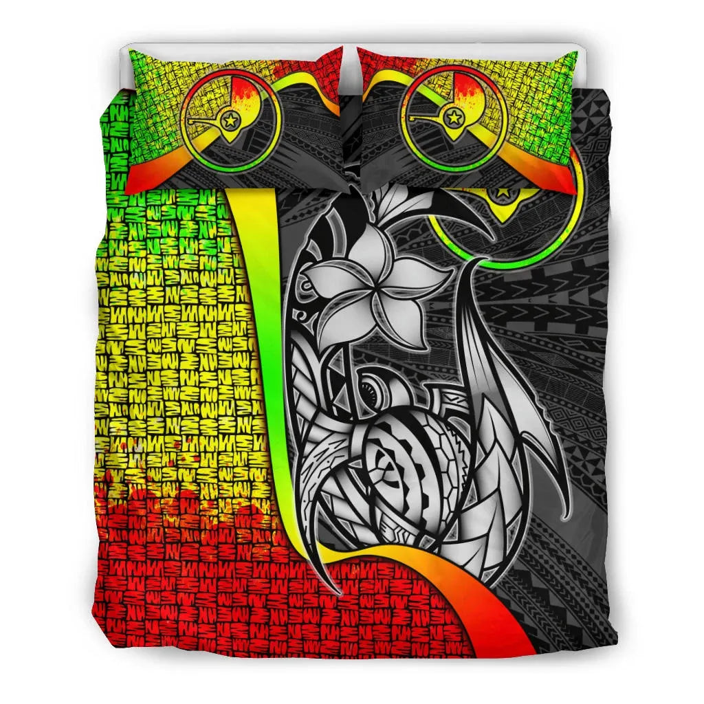 Yap Micronesian Bedding Set Reggae - Turtle With Hook