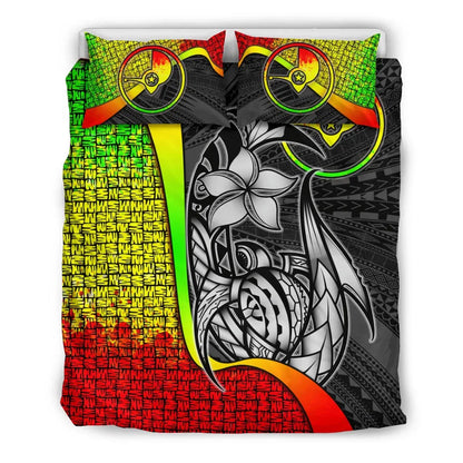 Yap Micronesian Bedding Set Reggae - Turtle With Hook