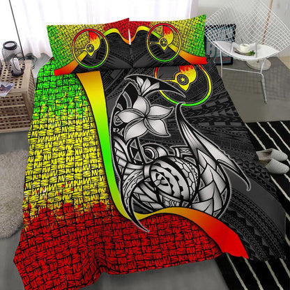 Yap Micronesian Bedding Set Reggae - Turtle With Hook