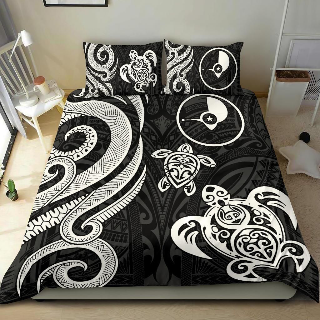 Yap Micronesian Bedding Set - White Tentacle Turtle