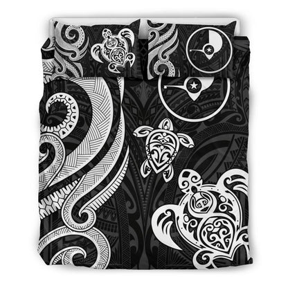 Yap Micronesian Bedding Set - White Tentacle Turtle
