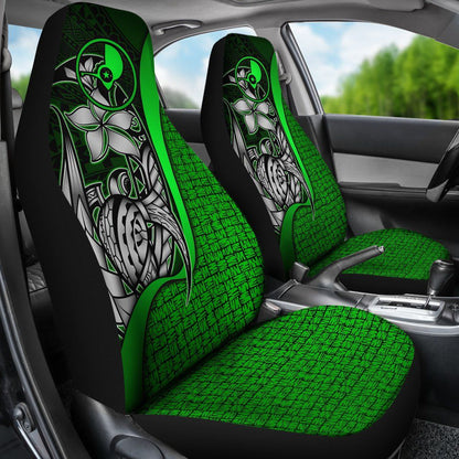 Yap Micronesian Car Seat Covers Green - Turtle With Hook