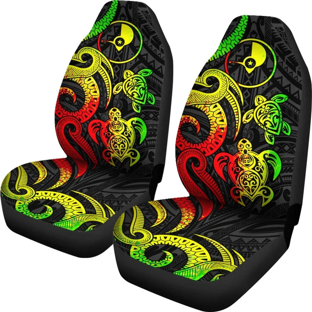 Yap Micronesian Car Seat Covers - Reggae Tentacle Turtle