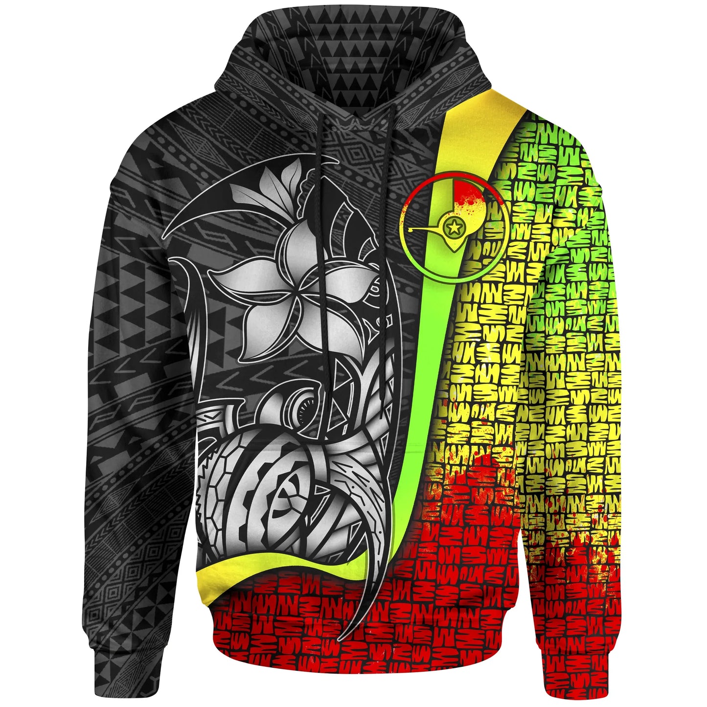 Yap Micronesian Hoodie Reggae - Turtle with Hook