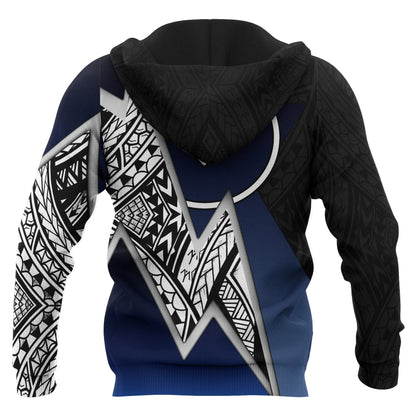 Yap Micronesian Hoodie - White Lighting Piece