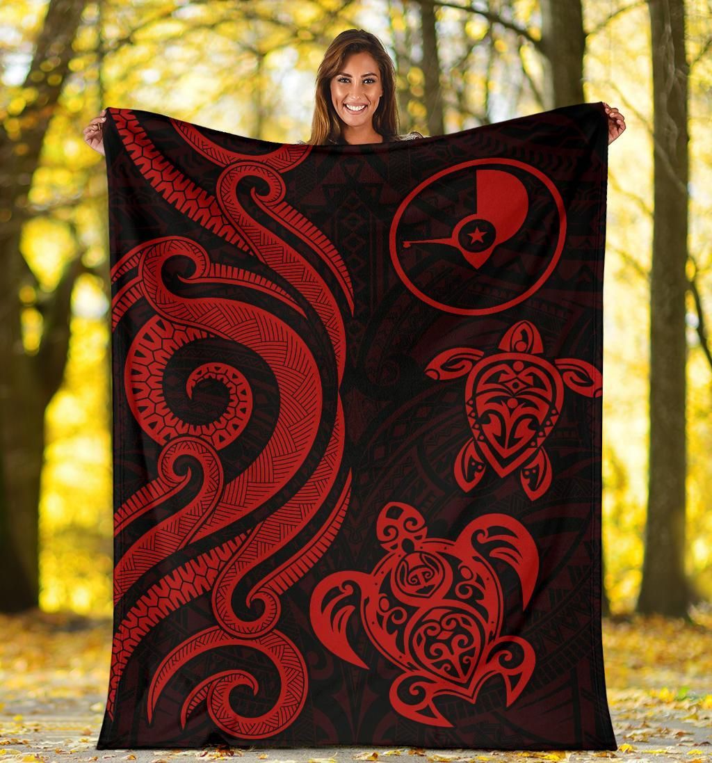 Yap Micronesian Premium Blanket - Red Tentacle Turtle